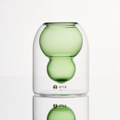 OTE Fulu Double Wall Borosilicate Glass Cup, Lead-Free Heat-Resistant Mug with Floating Gourd Design, Insulated Tumbler for Hot & Cold Drinks, Unique Gift for Home & Kitchen Lovers