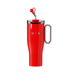 OTE 1.2 L Caneca de viagem (40 oz) com pega, caneca com isolamento a våcuo de aço de parede dupla e palhinha, sem BPA, copo portåtil para automóvel, caneca térmica, chåvena de café para bebidas quentes e frias