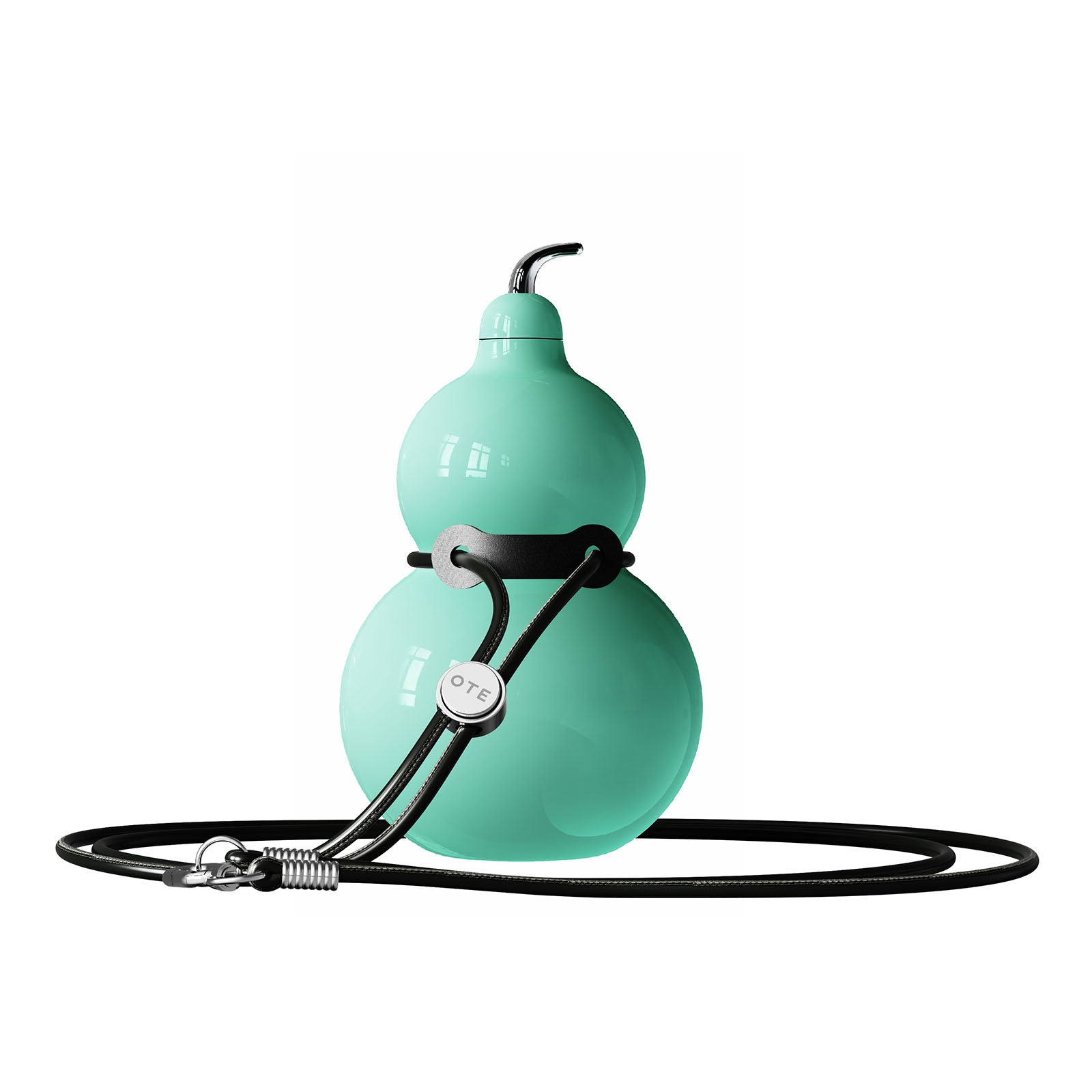 Garrafa de cabaça de aço inoxidável OTE, garrafa de água de cabaça de metal com alça de ombro, garrafa de água esportiva de cabaça portátil e durável para academia, viagens e uso diário, 300ML