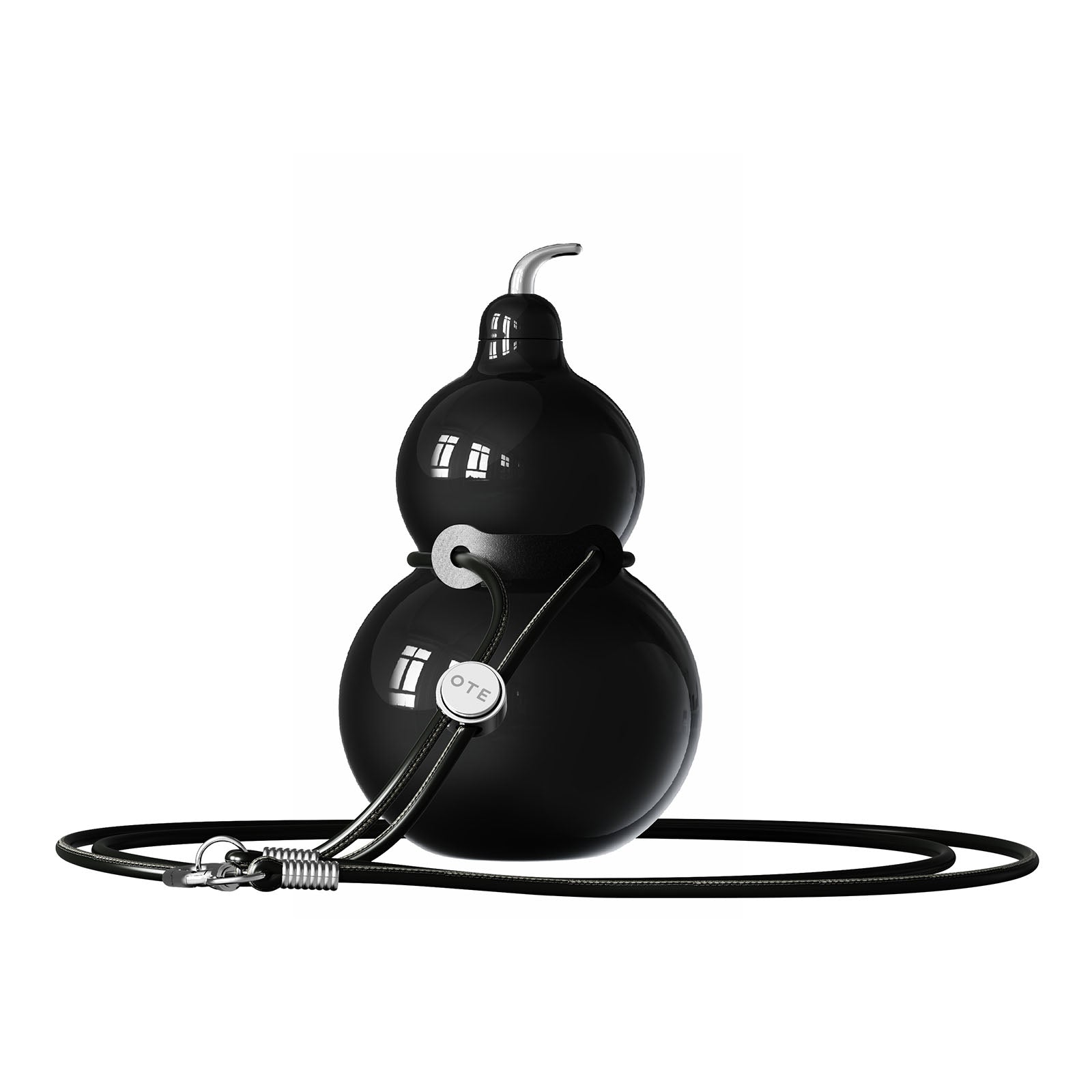 Garrafa de cabaça de aço inoxidável OTE, garrafa de água de cabaça de metal com alça de ombro, garrafa de água esportiva de cabaça portátil e durável para academia, viagens e uso diário, 300ML