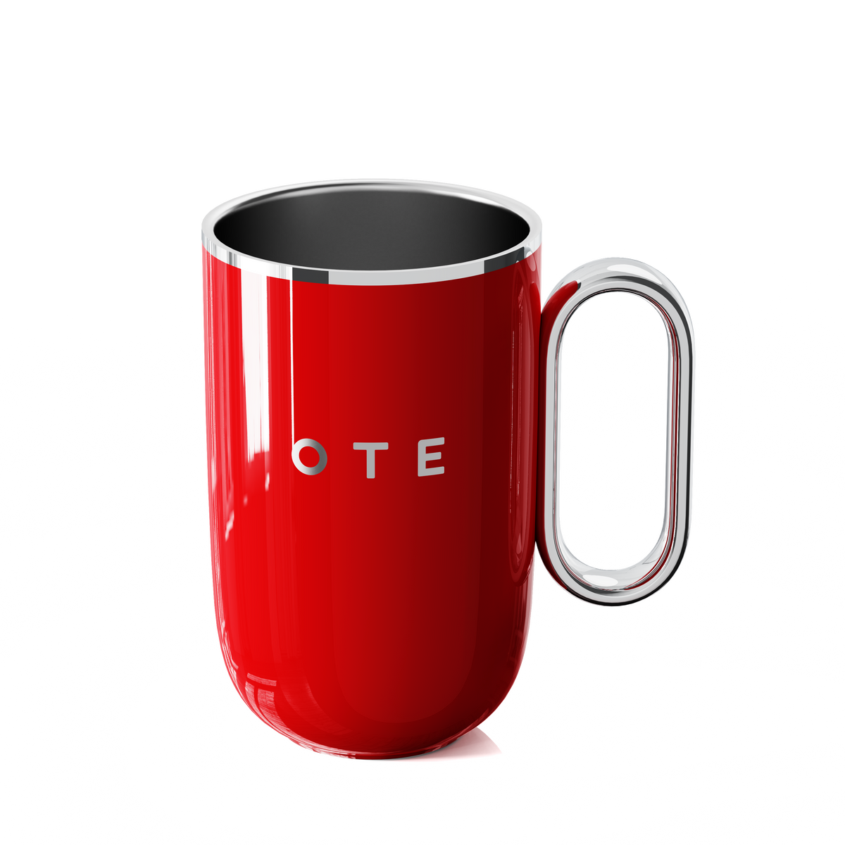 Caneca de café OTE com pega, 12 oz/8 oz (350/220 ml), caneca de viagem em aço inoxidável com isolamento térmico, chávena de café reutilizável com parede dupla