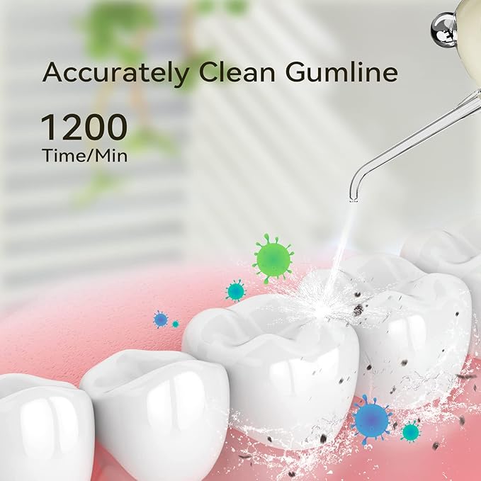 Fio dental sem fio para dentes - OTE Portable Water Flosser - Mini Power Dental Flossers Recarregáveis para Viagem e Casa, 3 Modos & IPX7 Impermeável, Irrigador Oral para Dentes, Gengivas, Aparelhos Cuidados